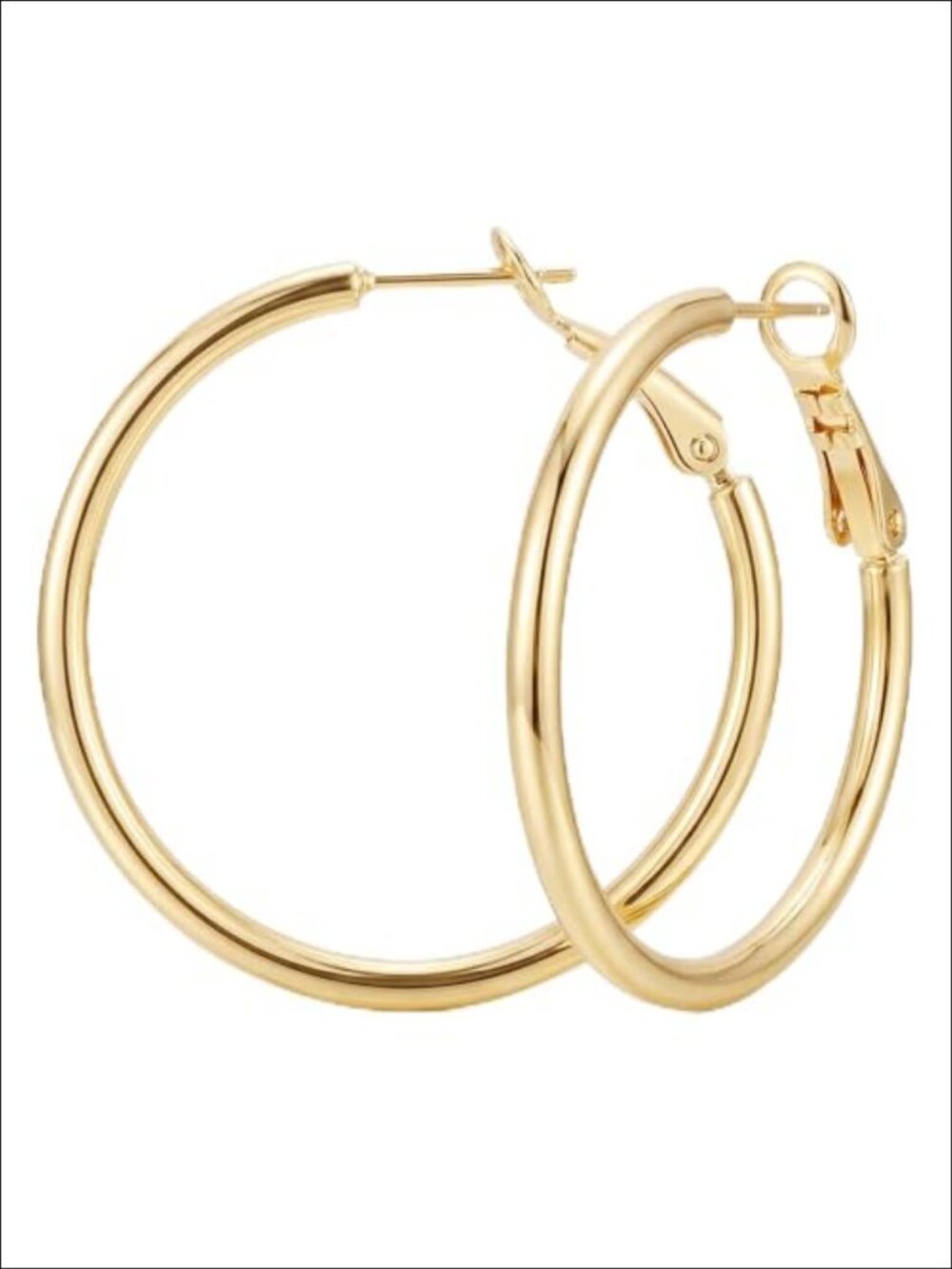 14K Gold Hoop Earrings Sleek Minimalist 2mm Thin Trendy Daily Wear Jewelry